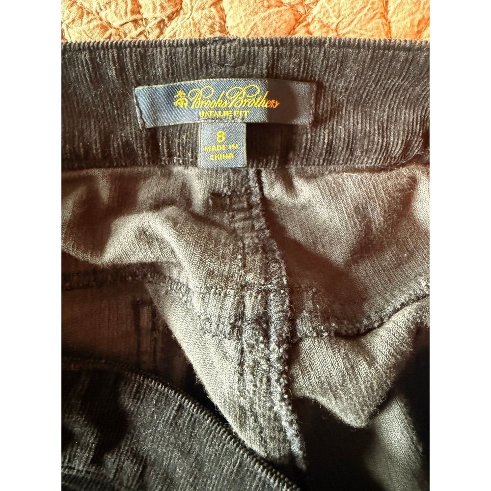 BROOKS BROTHERS NATALIE navy blue corduroy pants women's 8 - Picture 10 of 10